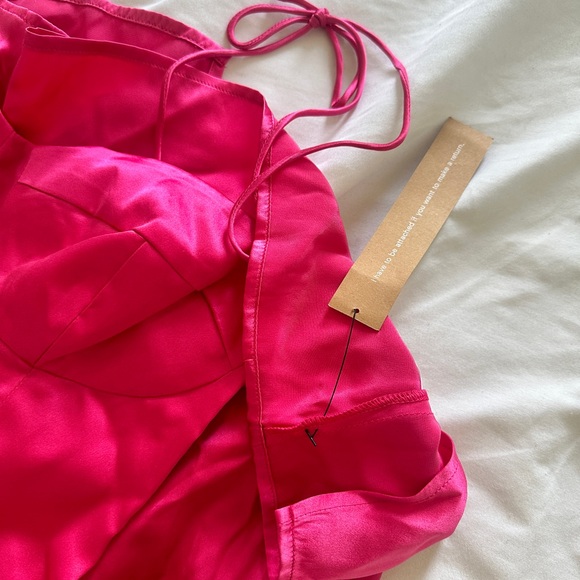 Reformation Marguerite Silk Dress Pink - Picture 3 of 4